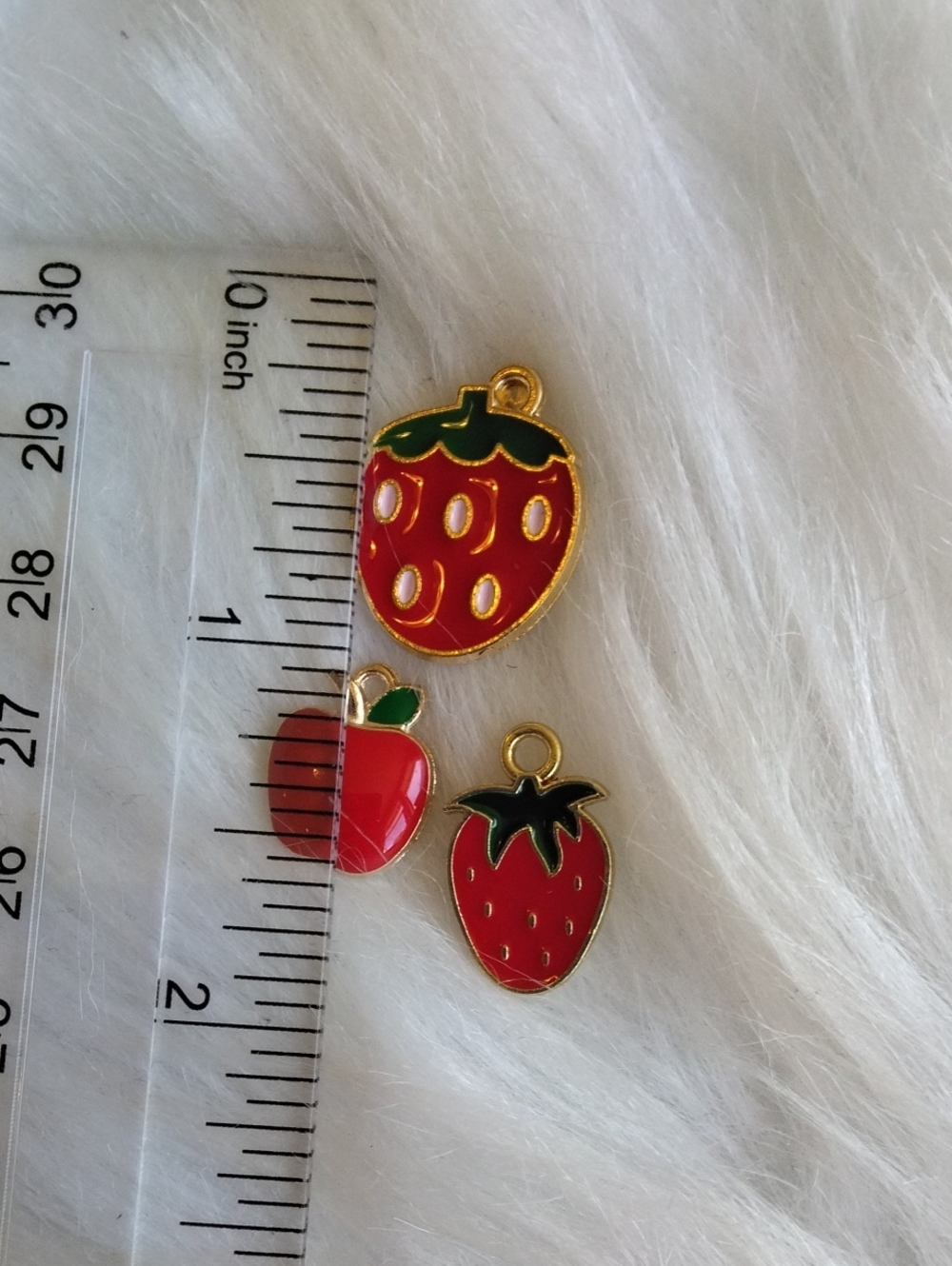 Cute Red Fruit Charm Set for Kids Accessories - Picture 2 of 2